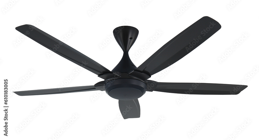 A ceiling fan is a fan mounted on the ceiling of a room or space, usually electrically powered, that uses hub-mounted rotating blades to circulate air.