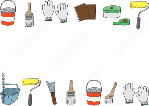 外壁塗装用道具のフレーム（カラー）