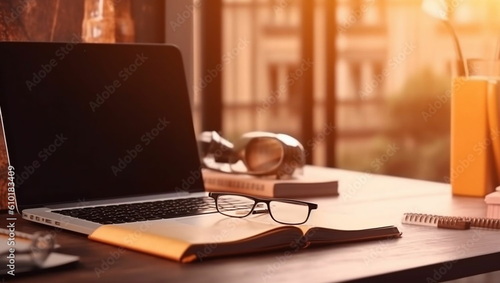 Tech Study Hub: Copy Space Background with Laptop/Tablet Tech Study Hub: Copy Space Background with Laptop/Tablet