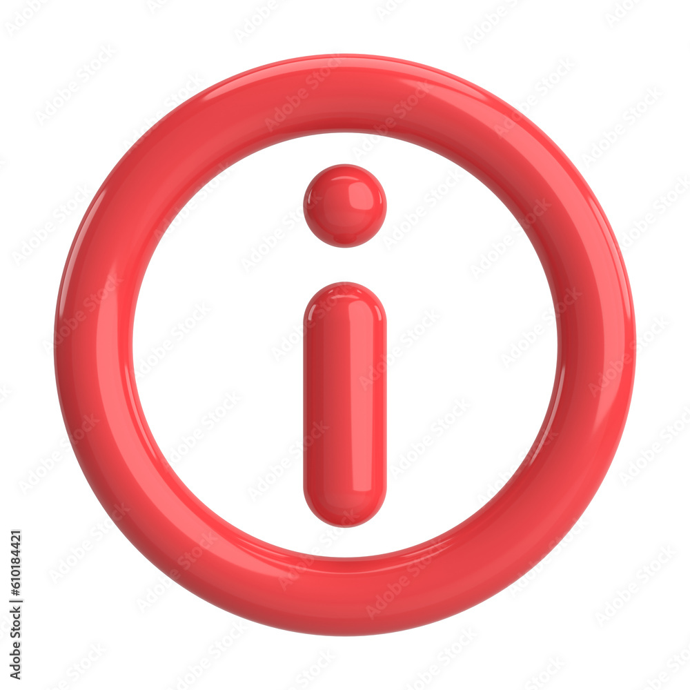 3D information icon. 3D illustration. 3D information icon. 3D illustration.