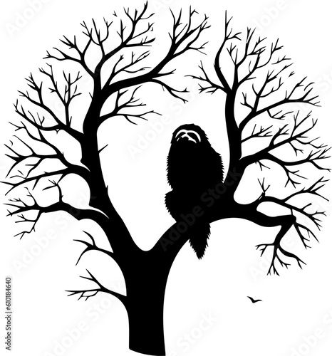silhuette sloth animal images