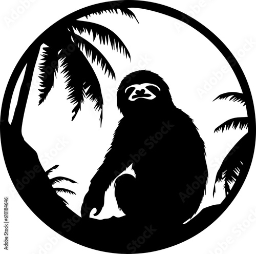 silhuette sloth animal images