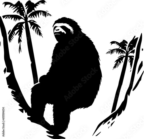 silhuette sloth animal images