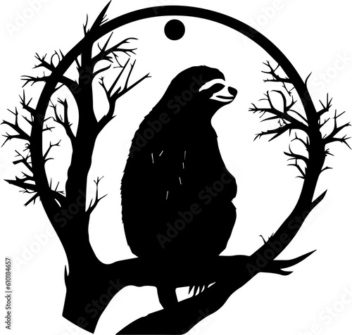 silhuette sloth animal images