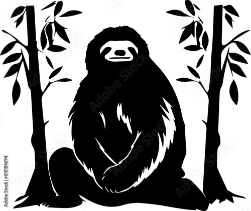 silhuette sloth animal images