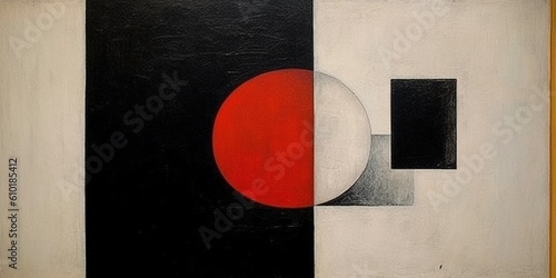 Kazimir Malevich, Black Square, Black Circle, Black Cross paintings in the Museum photo