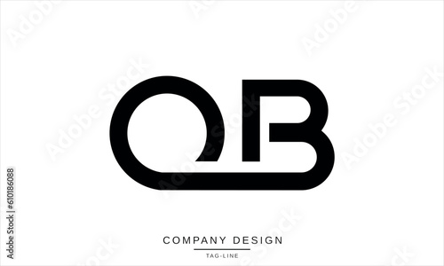 QB, BQ, Abstract Letters Logo Monogram