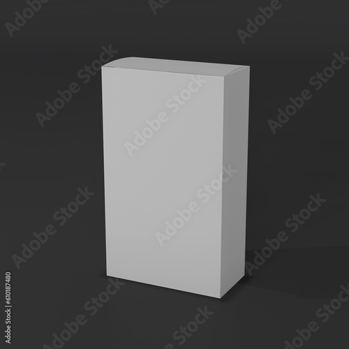 blank white box on black background