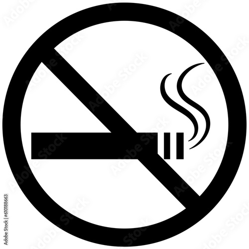 No smoking/smoking is prohibited vector illustration in white for hospitals, restaurants, sports grounds and universities.