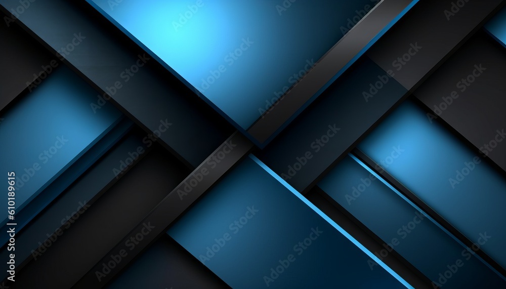 modern black and blue abstract background with a minimalistic design. Generative ai modern black and blue abstract background with a minimalistic design. Generative ai