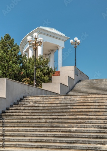 Seaside or Primorsky stairs in Chernomorsk, Ukraine photo