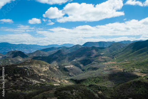 Mountains at Hierve el Agua, in Oaxaca state, Mexico.