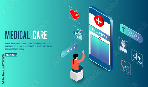 Patient meeting a professional doctor online medical consultation on a smartphone