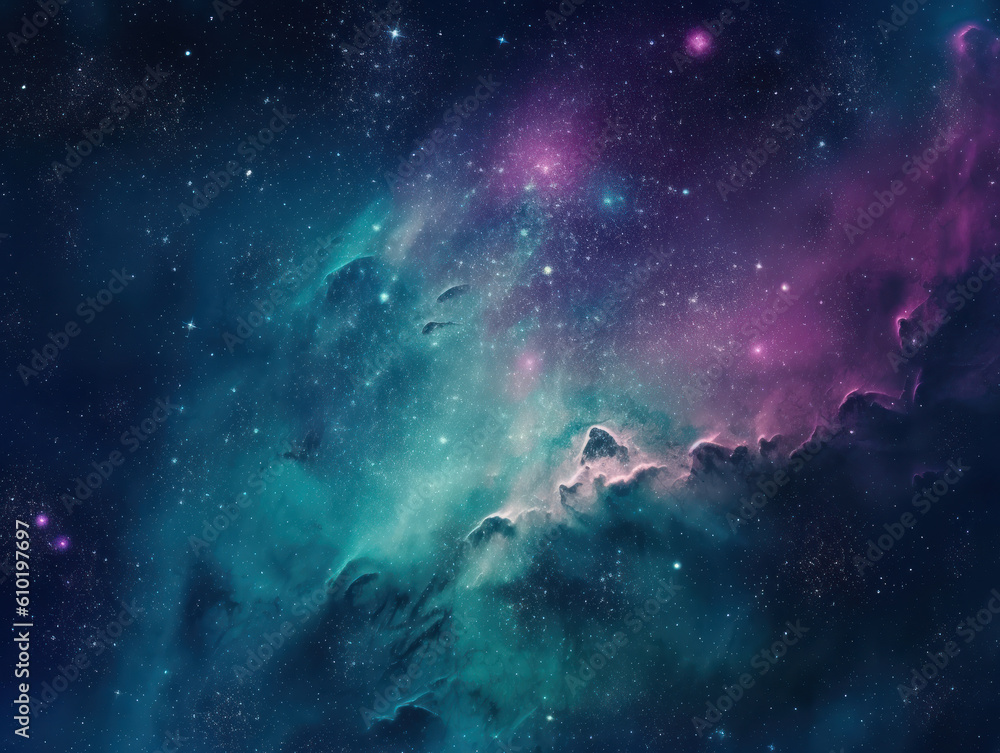 Night sky Universe filled with stars and nebula Galaxy abstract cosmos background. Created with Generative AI technology Night sky Universe filled with stars and nebula Galaxy abstract cosmos background. Created with Generative AI technology
