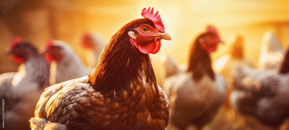 chicken poultry farm with generative ai