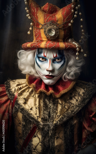 clown in a mask