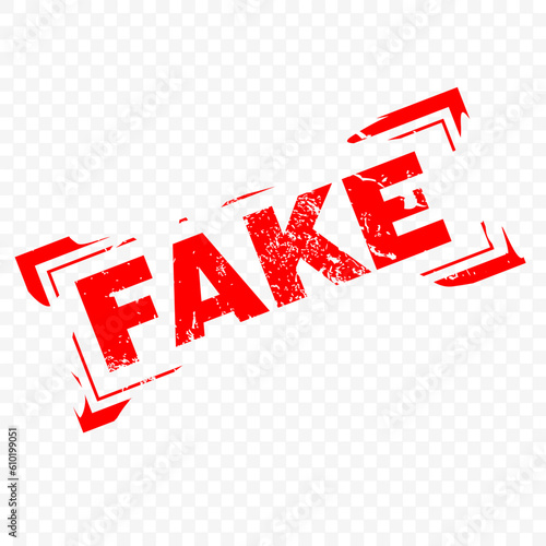 Fake rubber stamp and sticker