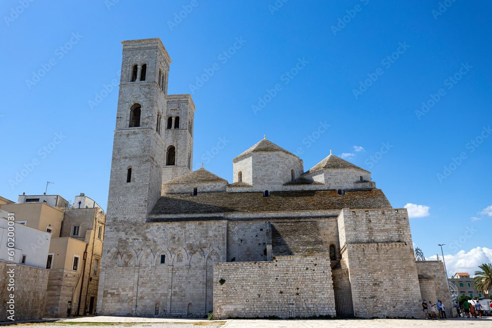 MOLFETTA, ITALY, JULY 10, 2022 - View of Cathedral of San Conrad, province of Bari, Puglia, Italy