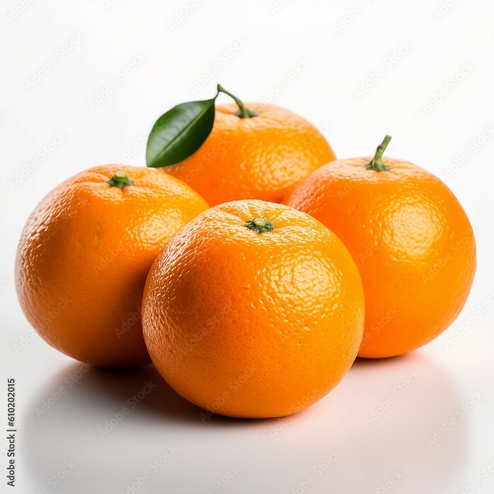 Oranges on white background, Generative AI Oranges on white background, Generative AI