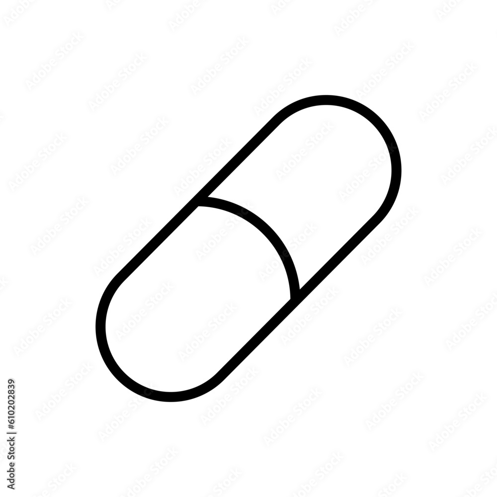 Capsule pills icon, medicine icon vector on trendy design Capsule pills icon, medicine icon vector on trendy design