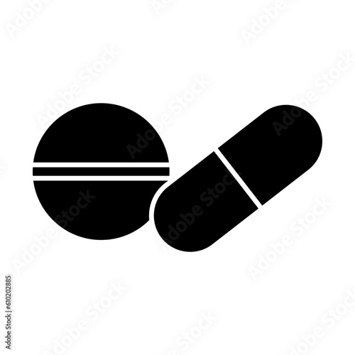 Capsule pills icon, medicine icon vector on trendy design