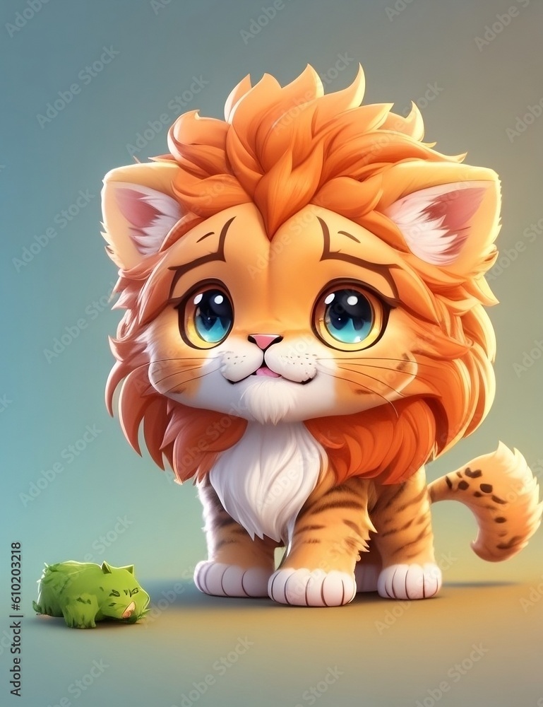 Fototapeta premium Lion cute