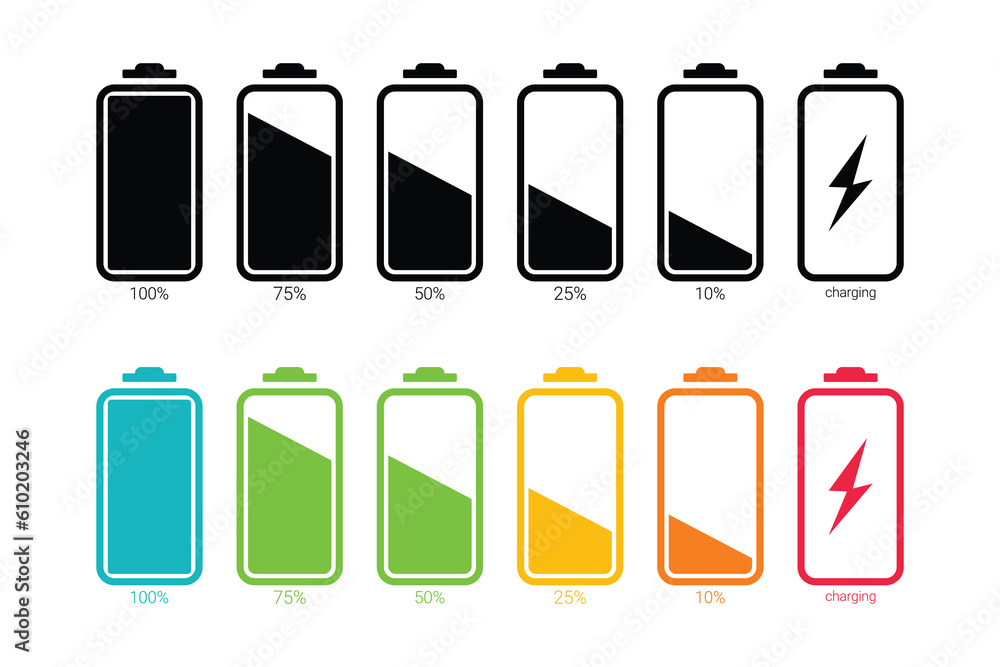 battery icon set battery icon set