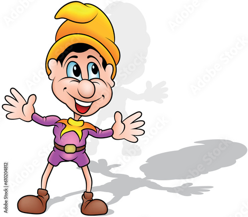 Smiling Stick Figure with B...