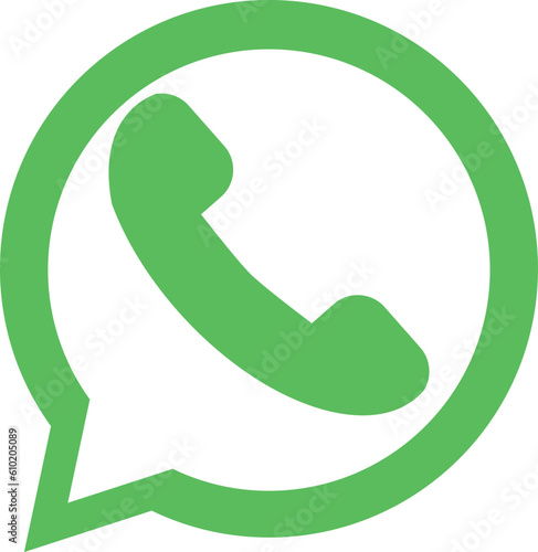 Whatsapp icon, eco friendly sign