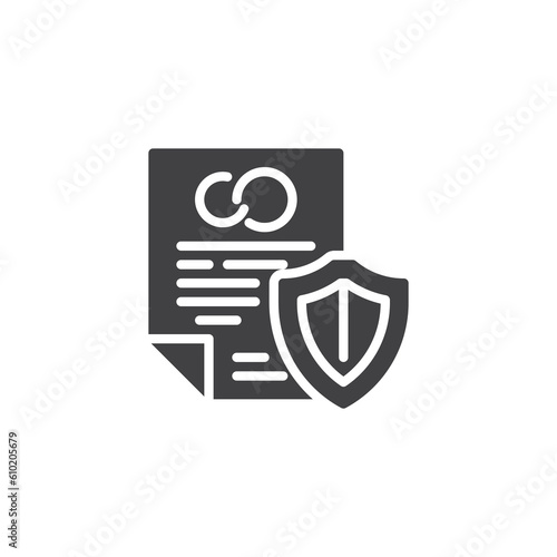 Prenuptial agreement vector icon