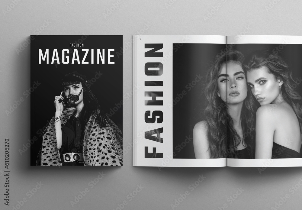 Fashion Magazine Layout Stock Template