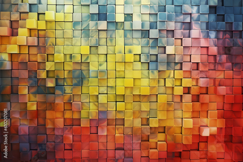 abstract 3d background with colourful cubes