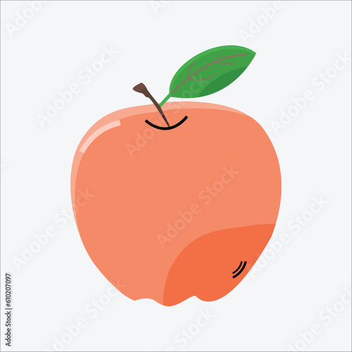 Apple flat art vector image