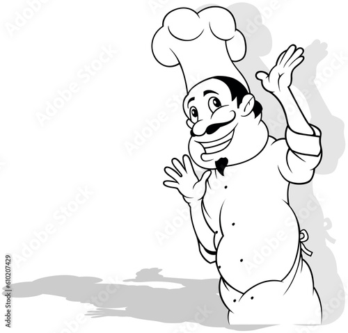 Drawing of a Smiling Chef i...