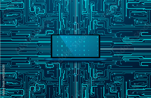 Abstract futuristic circuit board background.