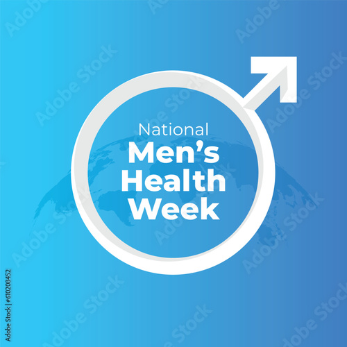 vector graphic of National Men's Health Week good for National Men's Health Week celebration. flat design. flyer design.flat illustration.