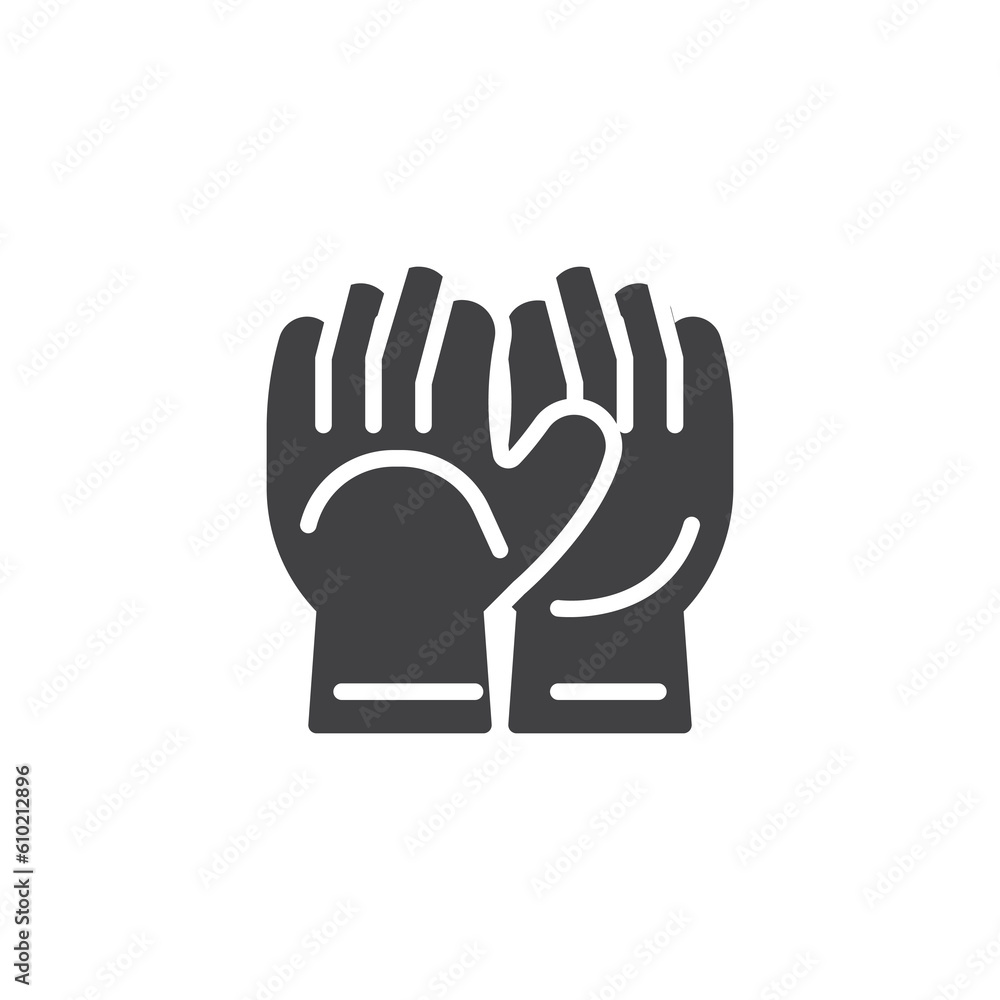 Construction gloves vector icon Construction gloves vector icon
