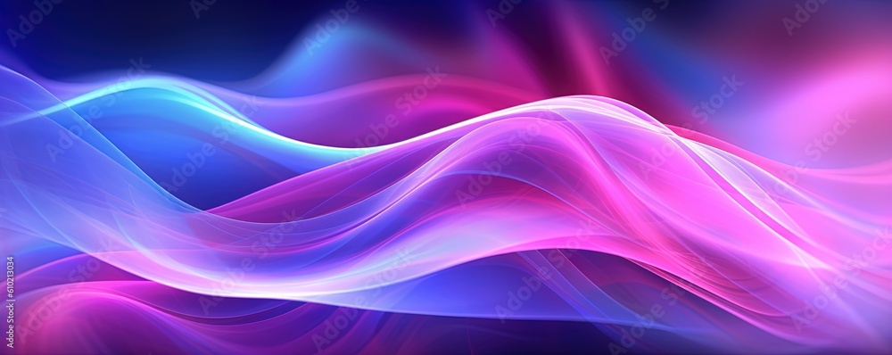 abstract futuristic background with gold PINK blue glowing neon moving high speed wave lines and bokeh lights. Data transfer concept Fantastic wallpaper, Ai Generative