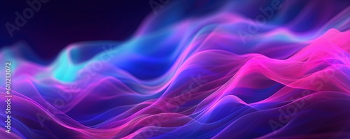 abstract futuristic background with gold PINK blue glowing neon moving high speed wave lines and bokeh lights. Data transfer concept Fantastic wallpaper, Ai Generative