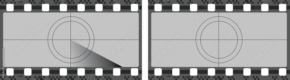 Vintage movie film strip with countdown border Stock Illustration ...