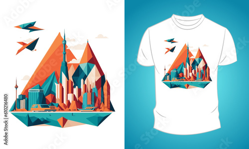 Vector graphic t-shirt design, with toronto city