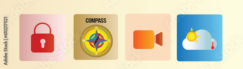 Flat design concept mobile phone apps vector