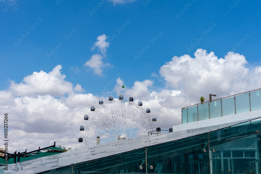 New Ferris wheel in the amusement park of the city. Setif Eye. Setif, Algeria New Ferris wheel in the amusement park of the city. Setif Eye. Setif, Algeria