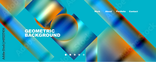 Minimalist geometric abstract background with fluid gradients. Vector Illustration For Wallpaper, Banner, Background, Card, Book Illustration, landing page