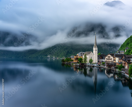 Hallstatt with Hallstatt Lake - dreamlike Austrian landscape