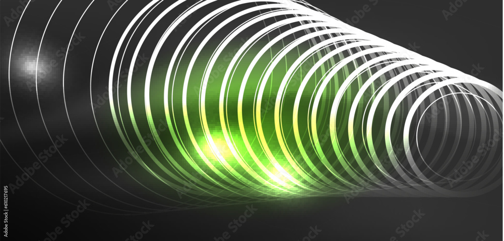 Neon laser lines, circles waves abstract background. Neon light or laser show, electric impulse, power lines, techno quantum energy impulse, magic glowing dynamic lines Neon laser lines, circles waves abstract background. Neon light or laser show, electric impulse, power lines, techno quantum energy impulse, magic glowing dynamic lines