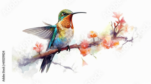 Colorful humming bird