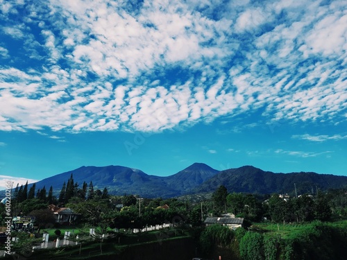 Gede Mountain and Pangrango Mountain at Puncak, Bogor, West Java photo