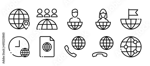Internet. Line icon, black, internet icons. Vector icons.