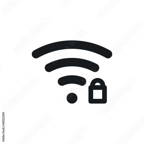 Wifi lock icon wireless internet connection signal